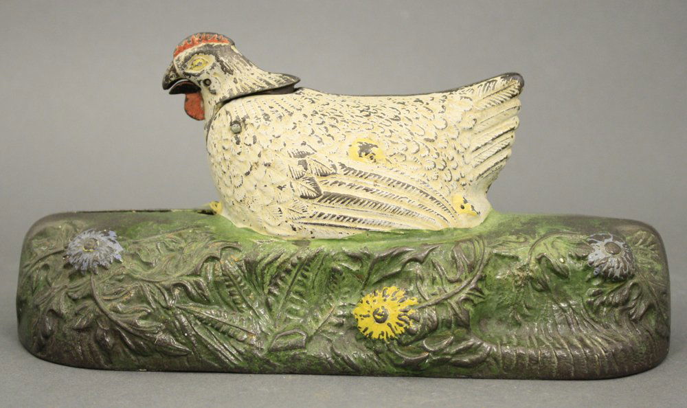 White Hen and Chicks Mechanical Bank (1 of 2)