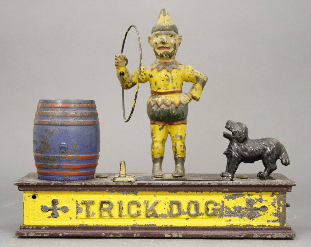 Trick Dog, Six Part Base Mechanical Bank (1 of 2)