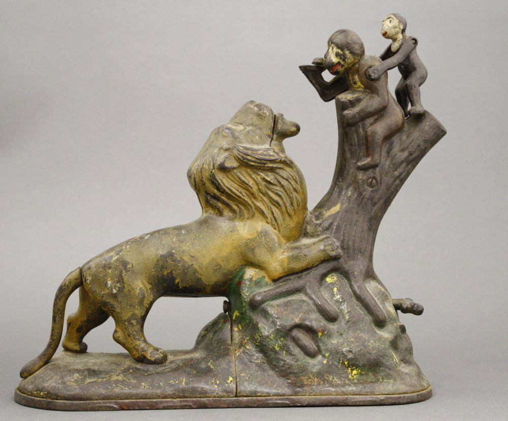Lion and Monkeys Mechanical Bank (1 of 1)