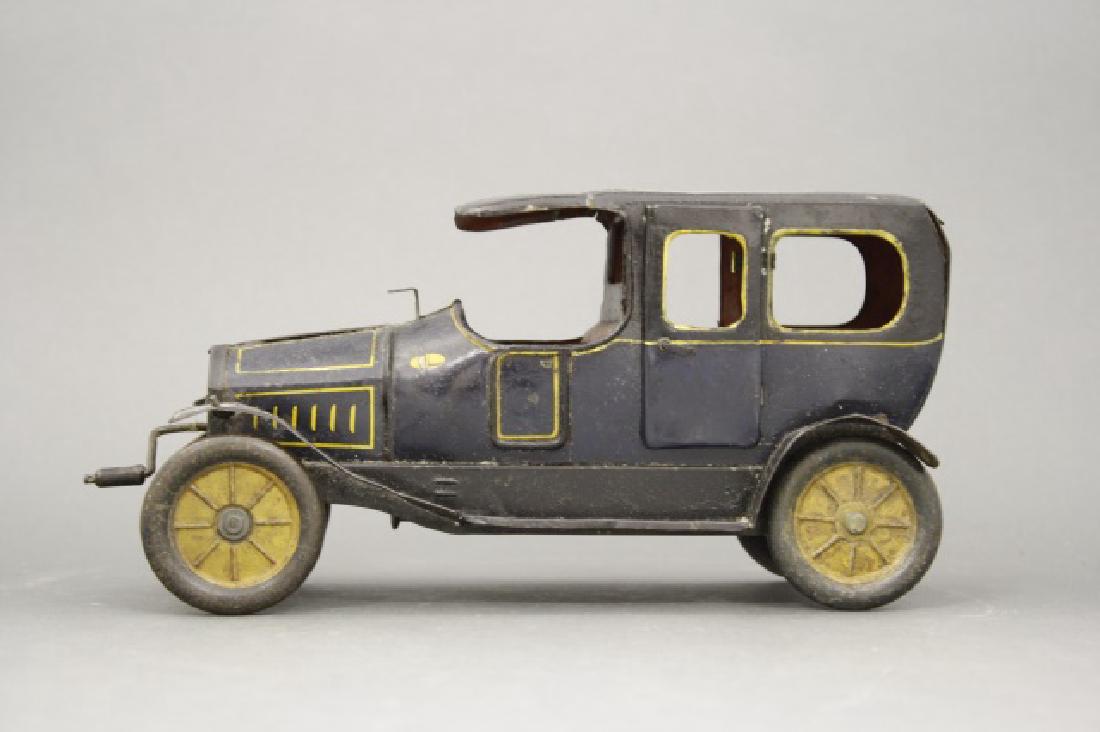 Hess Mobile Sedan: Made in Germany circa 1920's. 10" Long. Tin. Poor Condition. Presently not working.