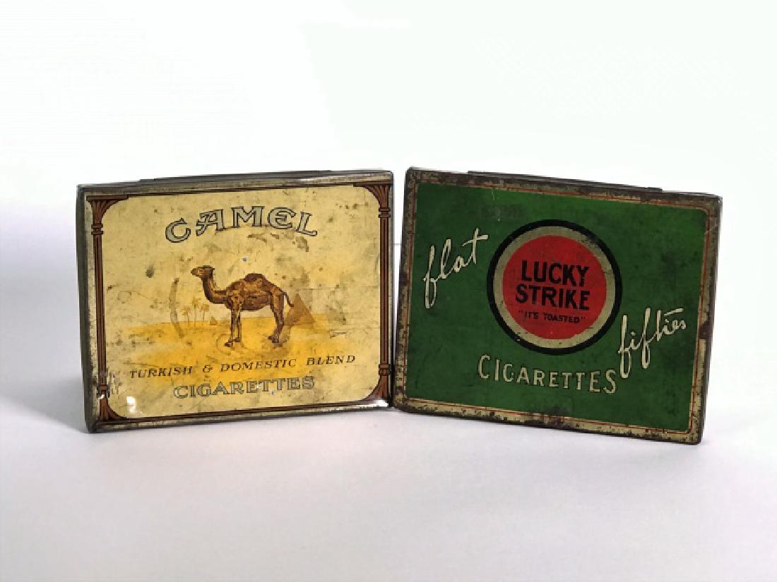 Lucky Strike and Camel Cigarette Advertising Tins (1 of 1)