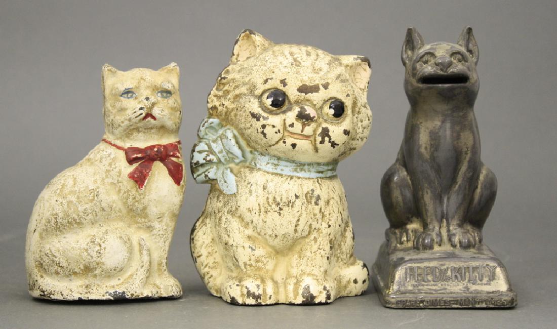 Lot: Three Cat Banks (1 of 2)