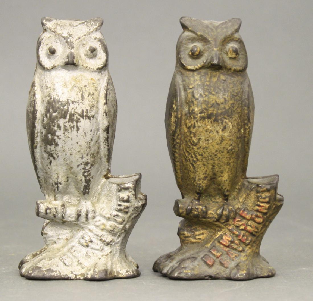Lot: Two "Be Wise" Owl Banks (1 of 2)