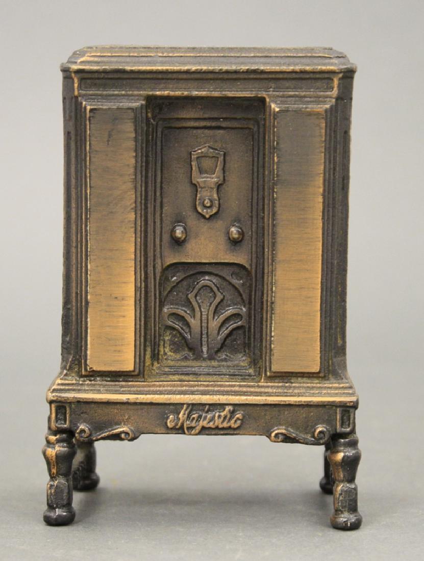 Majestic Radio: Made by Arcade circa 1930's. Cast Iron 4 1/2" H. Excellent Condition.
