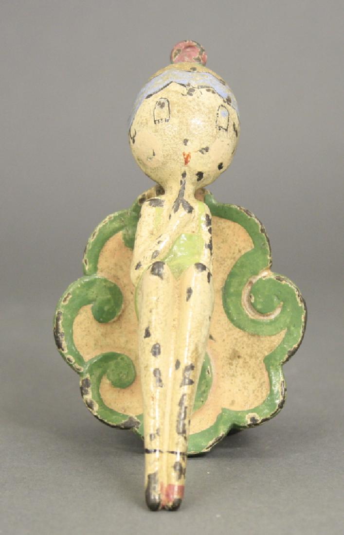 1920's Flapper Girl Door Knocker: Made of Cast Iron. Fine Condition.