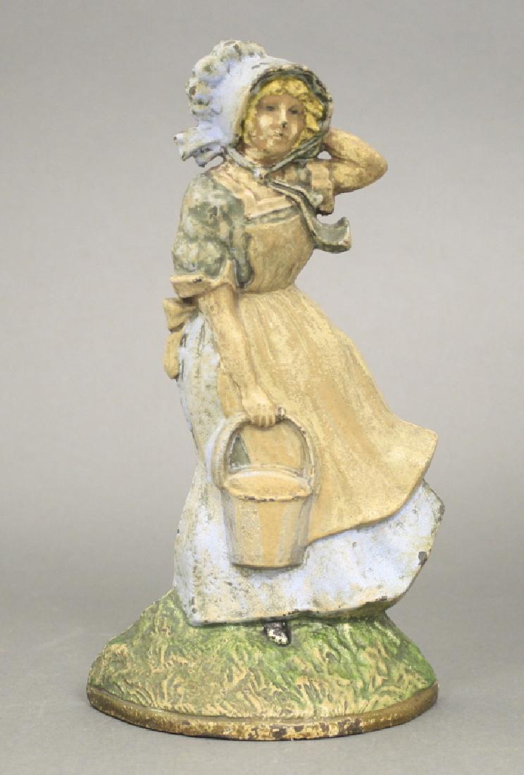 Hubley Girl with Pail Doorstop (1 of 2)