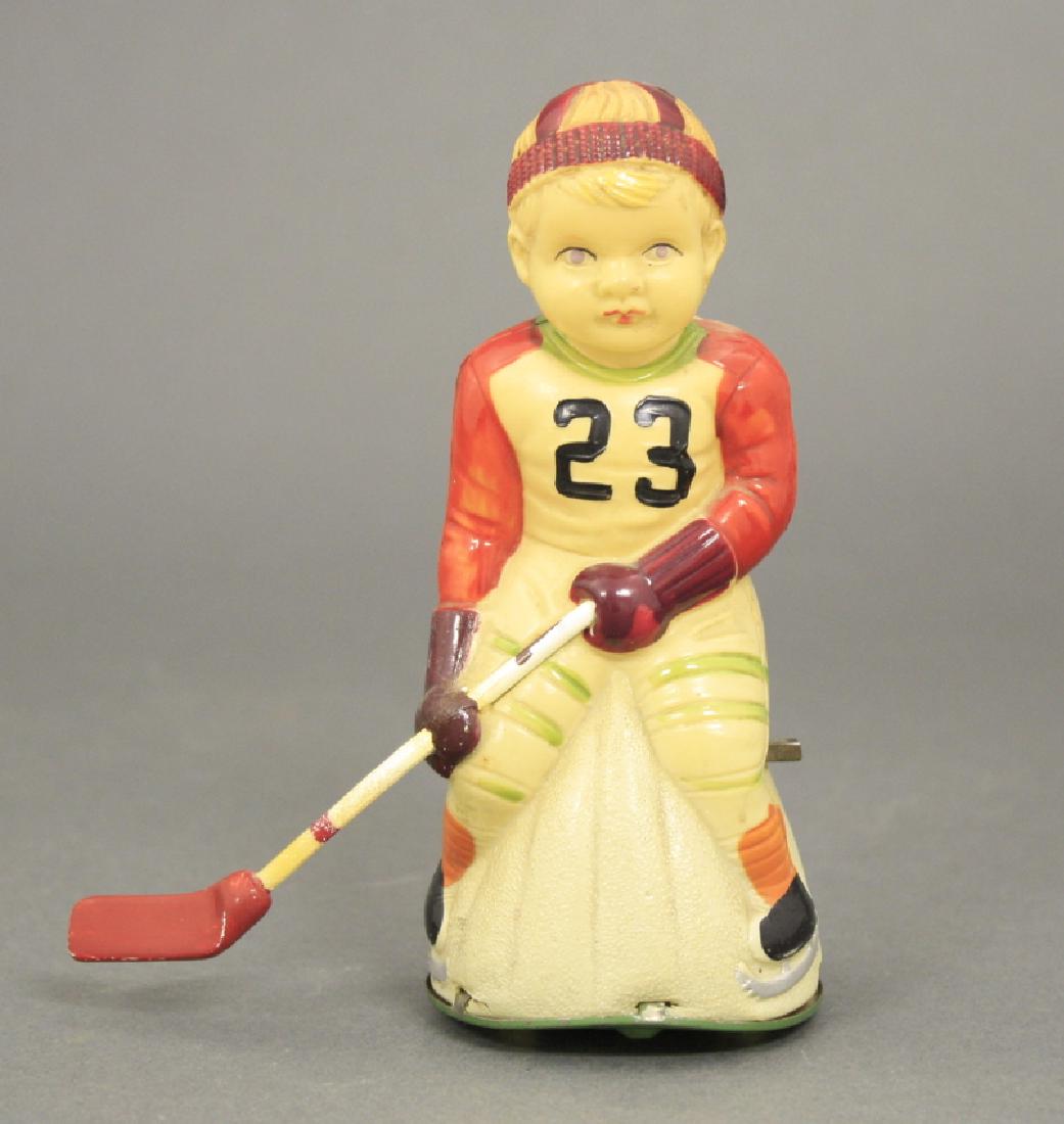 Celluloid Hockey Player Windup Toy (1 of 2)