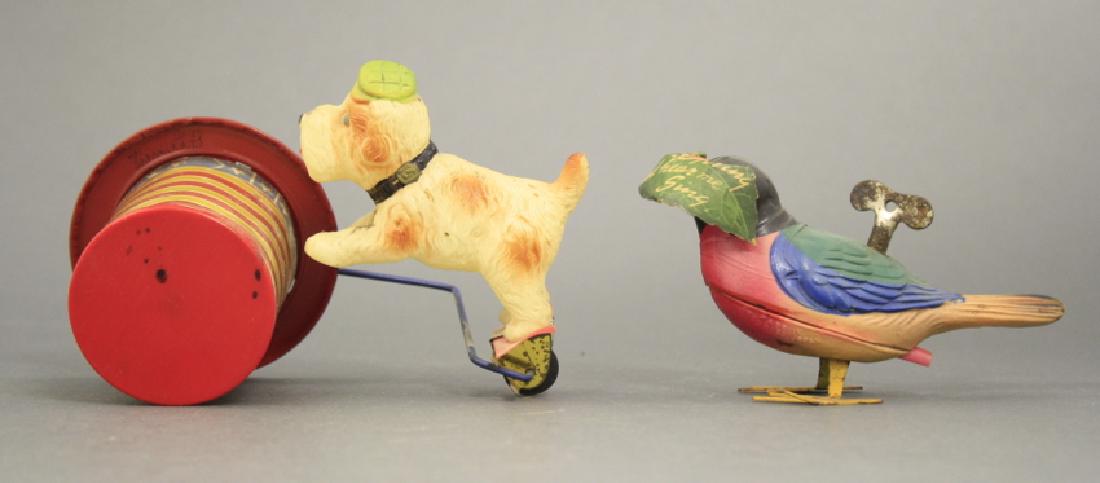 Lot: Bird and Circus Dog Windup Toys (1 of 2)
