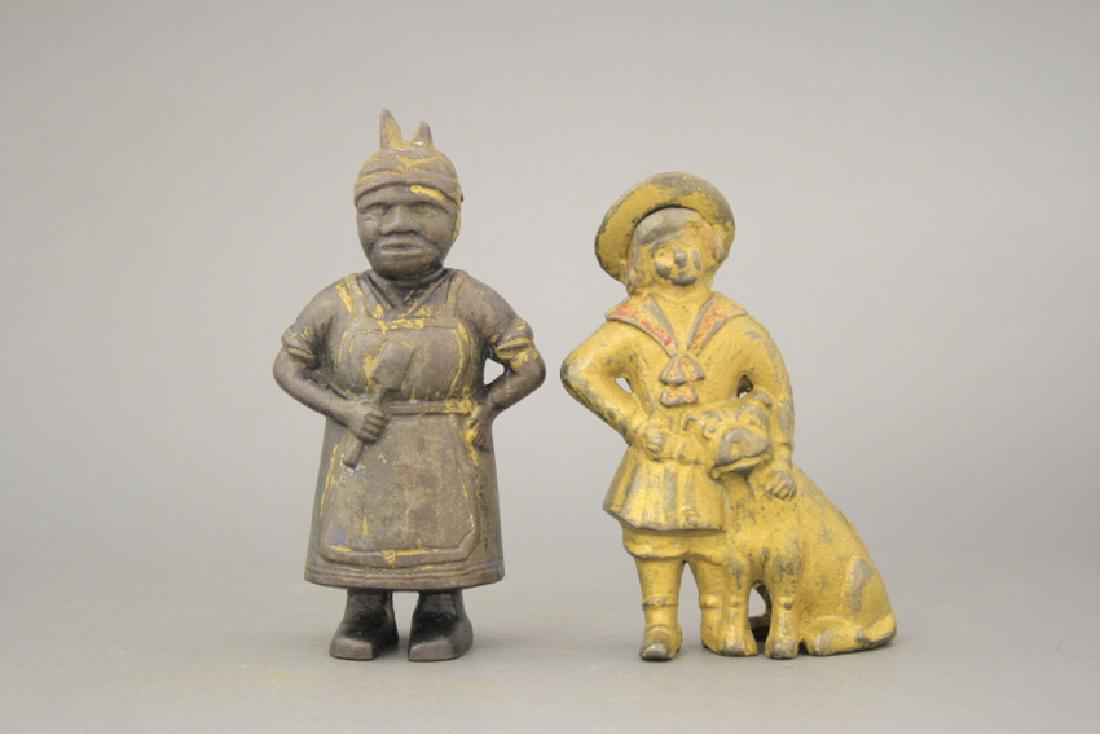 Lot: Two Figural Cast Iron Still Banks (1 of 2)