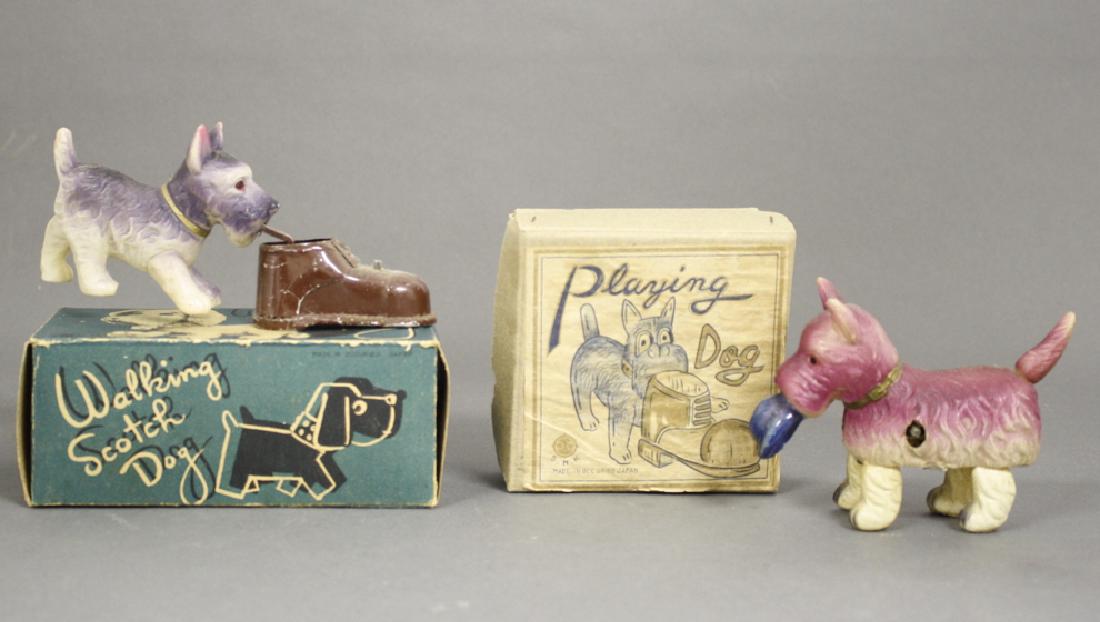 Dogs Playing with Shoe and Hat (1 of 2)