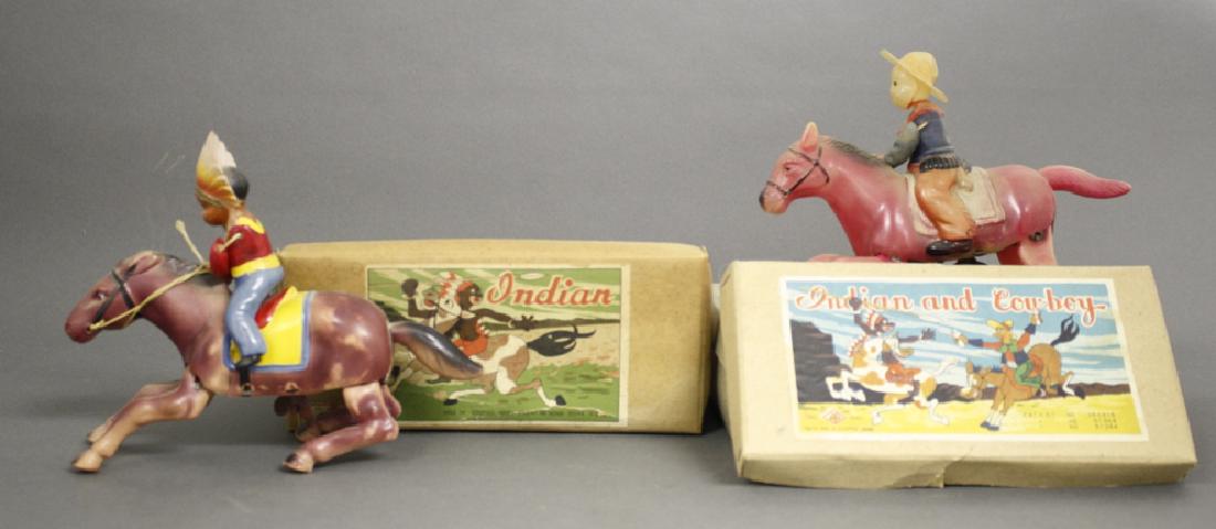 Indian and Cowboy on Horseback (1 of 2)