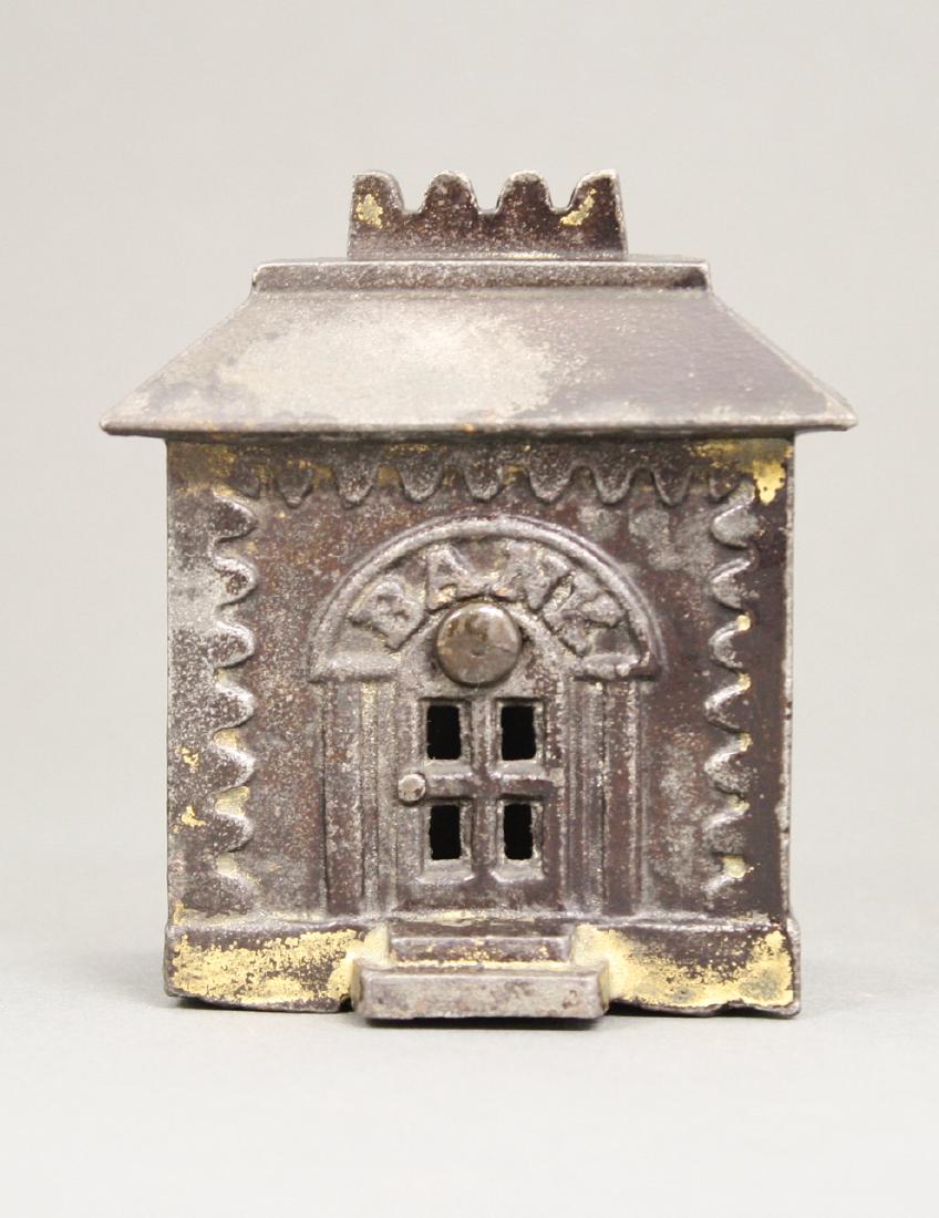 Medium Cast Iron Crown Still Bank (1 of 2)