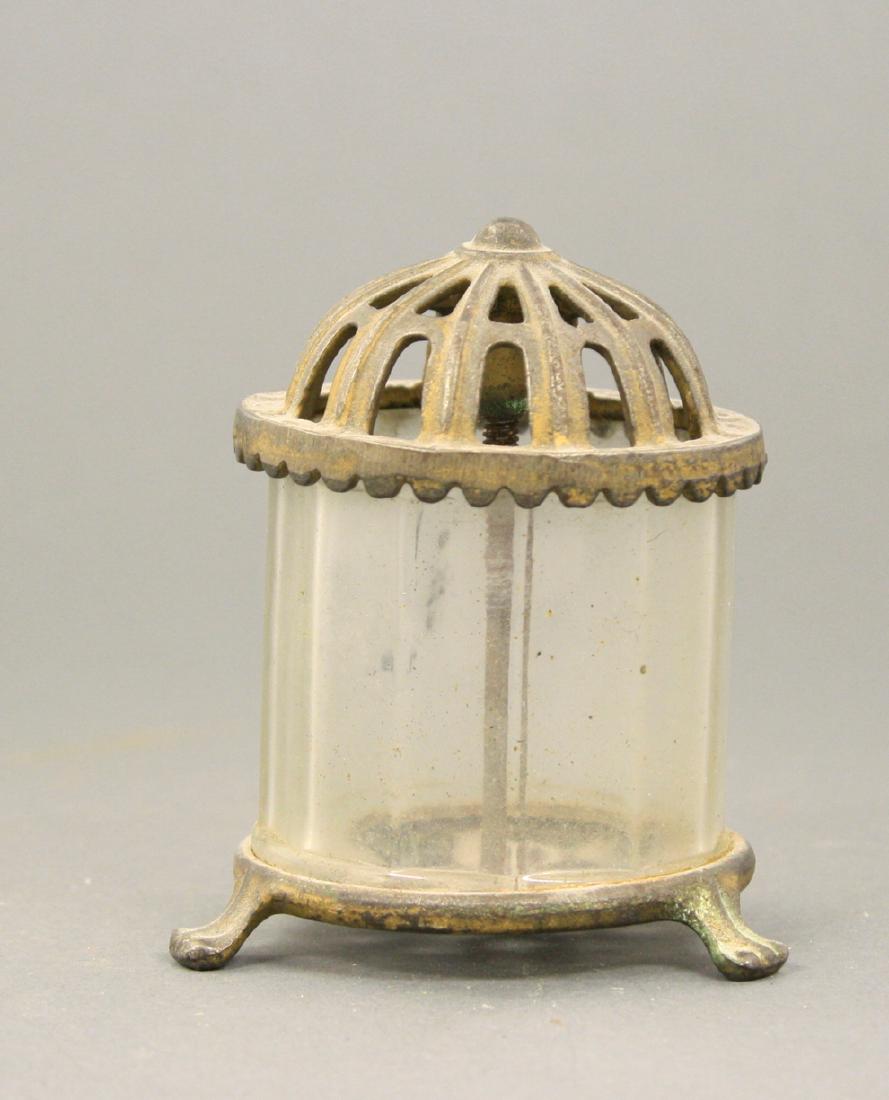 Crystal Bank: Arcade Mfg. Co. circa 1910's. Made of Cast Iron and Glass. Fine Condition.