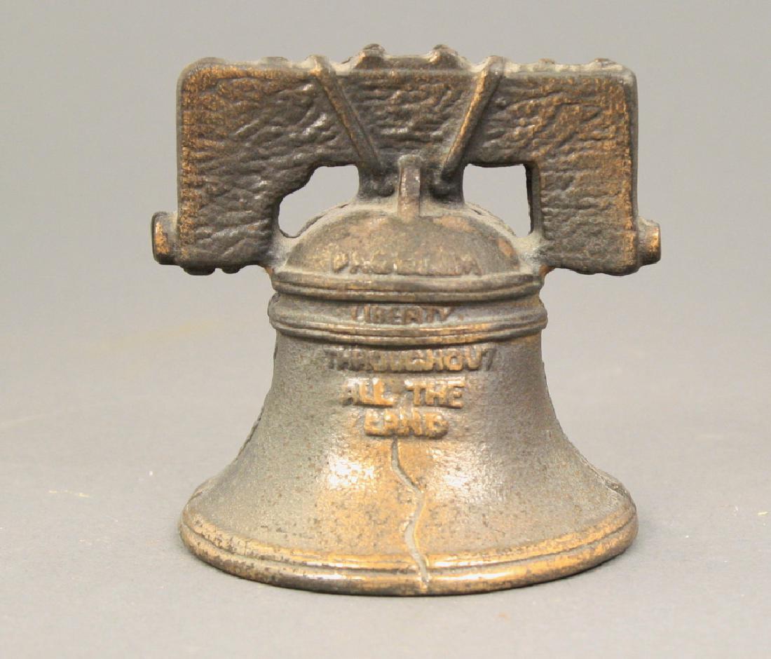 Liberty Bell with Yoke: Arcade Mfg. Co. circa 1930's. Made of Cast Iron. Excellent Condition.