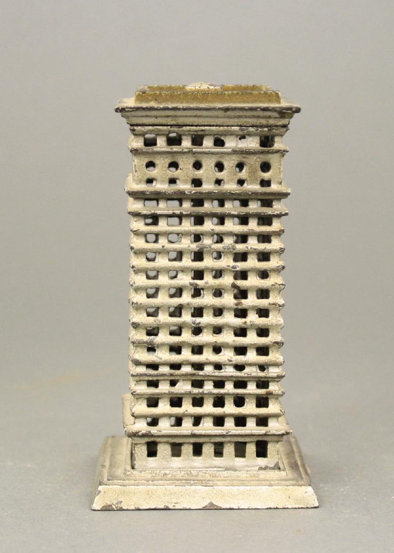 High Rise: Made by Kenton Hardware circa 1910's. 4 5/8" H. Made of Cast Iron. Very Fine Condition (Needs a Clean).