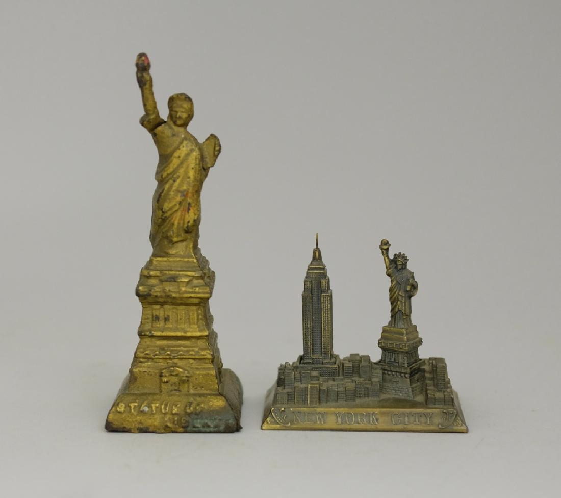 State of Liberty Bank / State of Liberty: Desk Ornament. Made by A. C. Williams / America circa 1930's / 1980's. 6 1/16" - 3 1/4" Tall. Fine Condition.