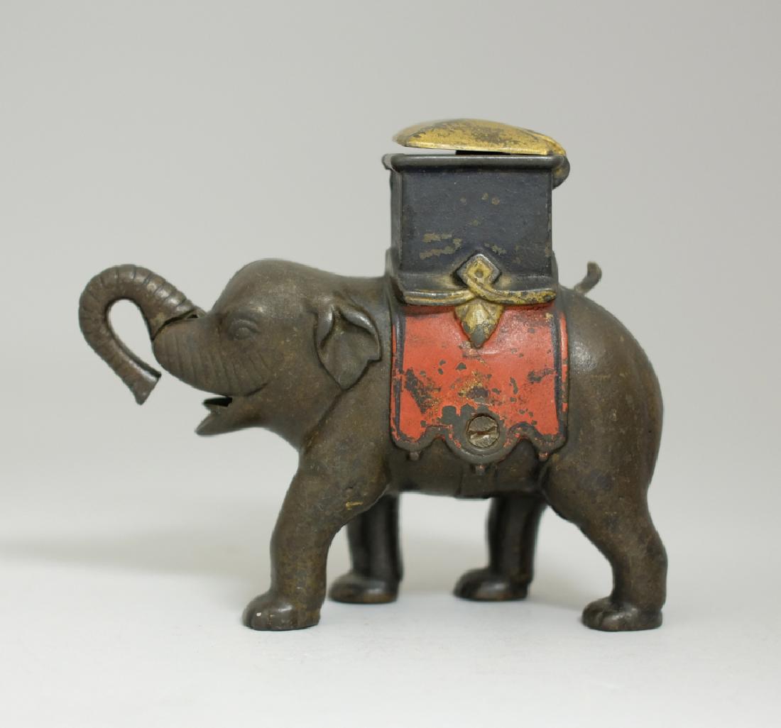Elephant Howdah Man Pops Out Mechanical Bank (1 of 2)