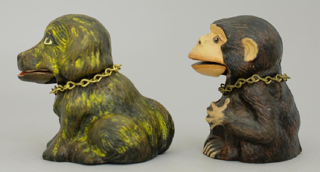 Dog and Monkey Wobble Jaw Banks (1 of 2)