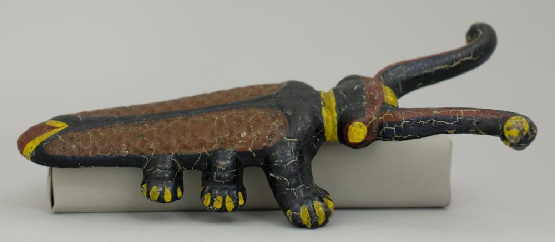 Insect Shaped Boot Scrape: American circa 1900's. Made of Cast Iron. 10.25" Long. Excellent Condition.