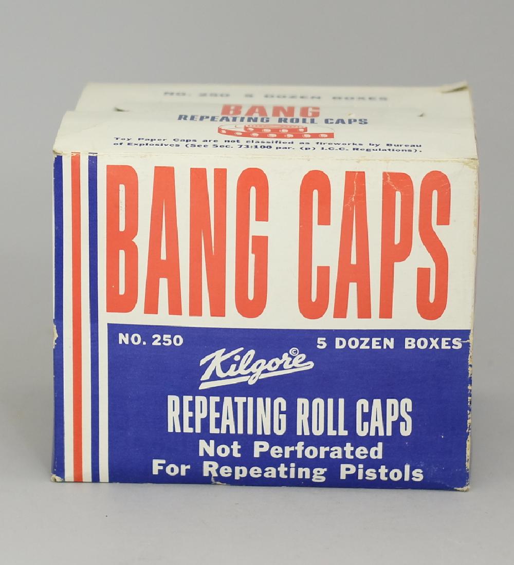 Original Box of Kilgore "Bang Caps": Made by Kilgore. 4/5ths of the box is still fun. Box in Excellent Condition.