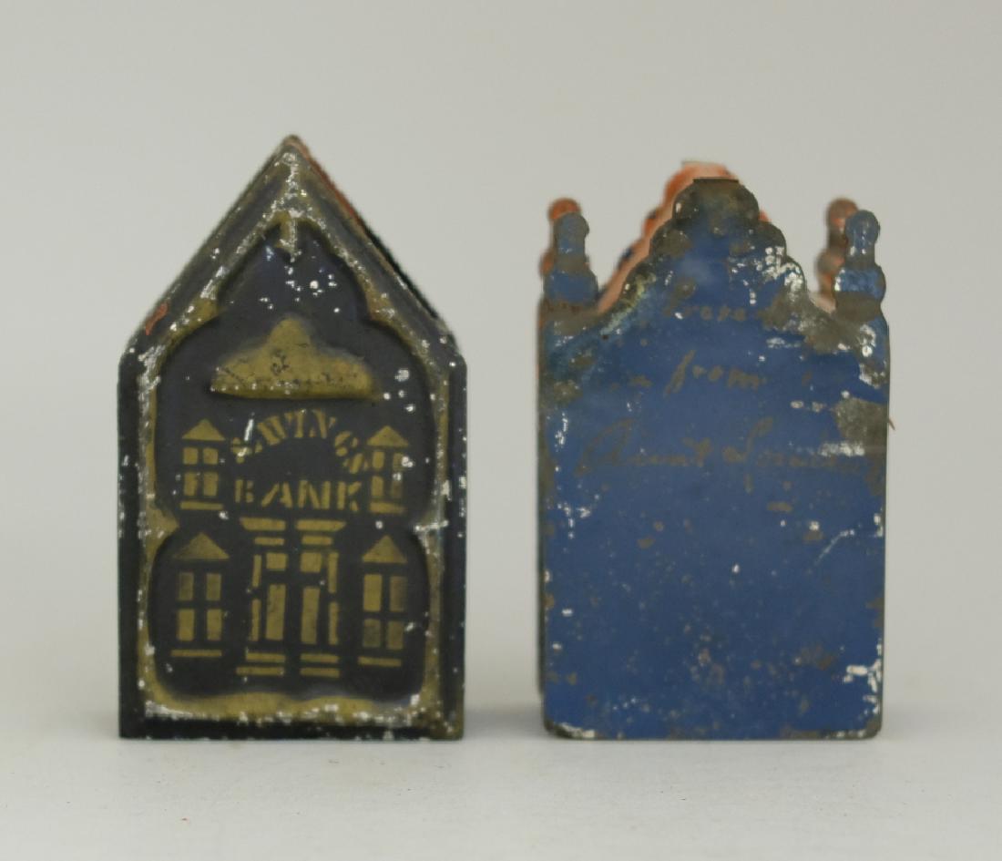 Two American Tin Still Banks (1 of 2)