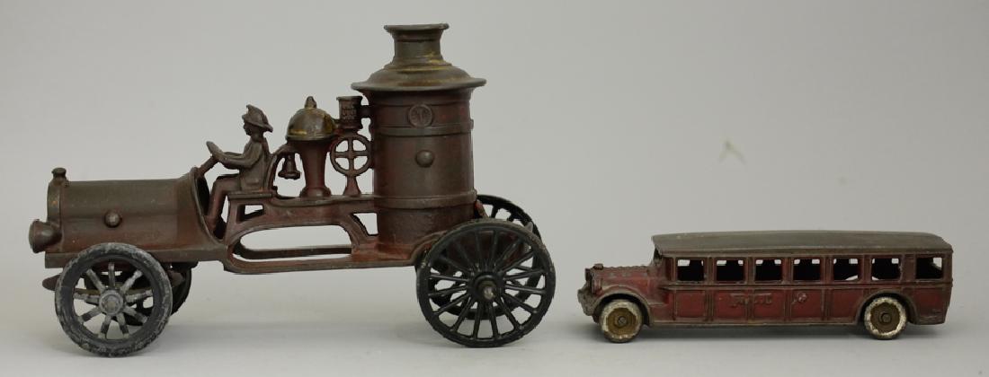 Fire Pumper / Bus Cast Iron Toys (1 of 2)