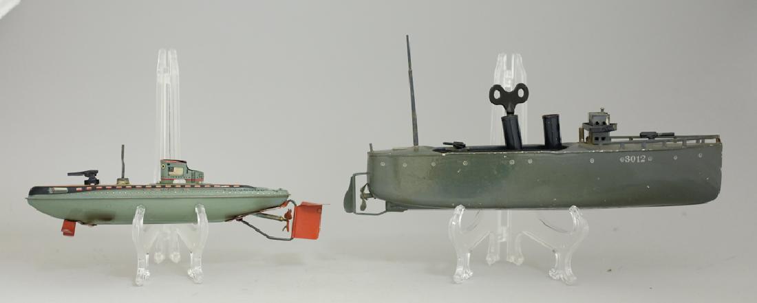 Two Tin Toy Battleships (1 of 2)
