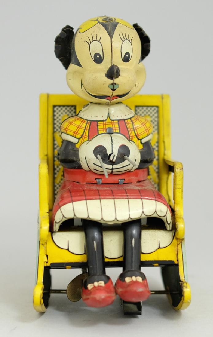 Mechanical Minnie Mouse Knitting in Rocking Chair (1 of 2)