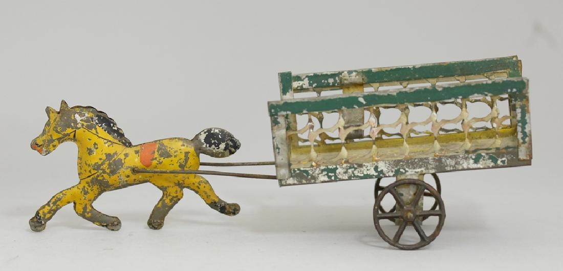 American Tin Horse Pulling Fancy Wagon (1 of 2)
