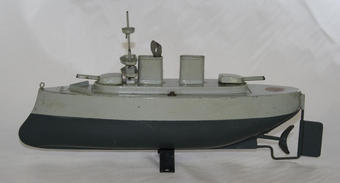 Windup Battleship: Made by Sutcliffe. 13" Long. Made of Tin. Works well. Excellent Condition.