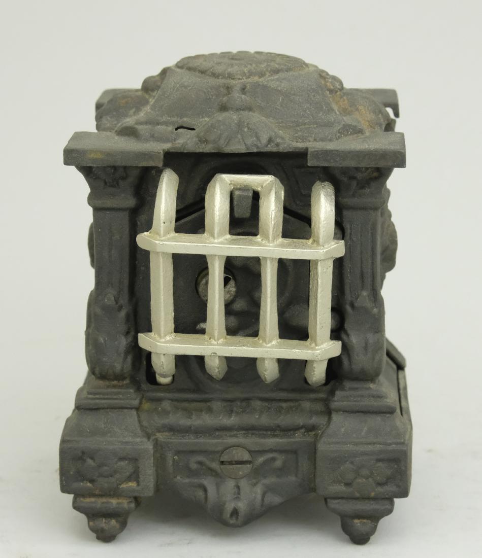 Hexagon Door Safe with Grill Cast Iron Bank (1 of 4)