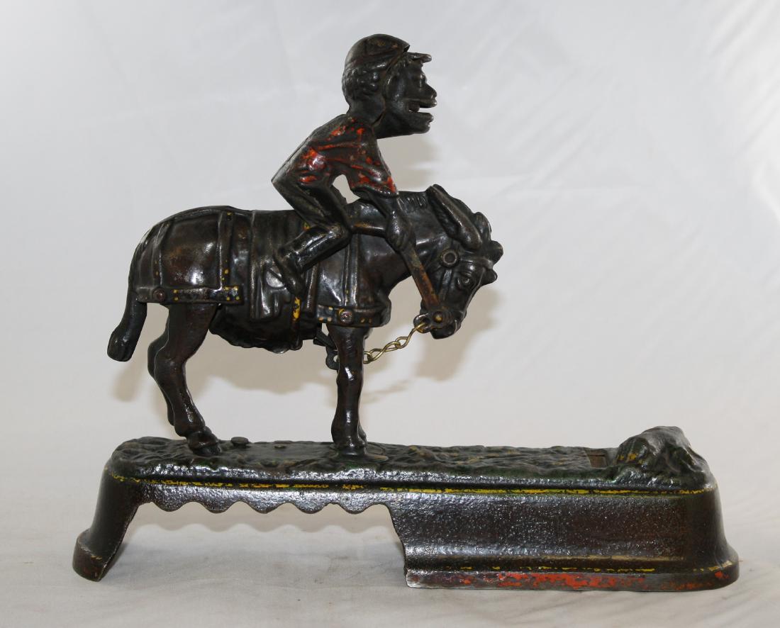 English I Always Spise a Mule Jockey Iron Bank (1 of 2)
