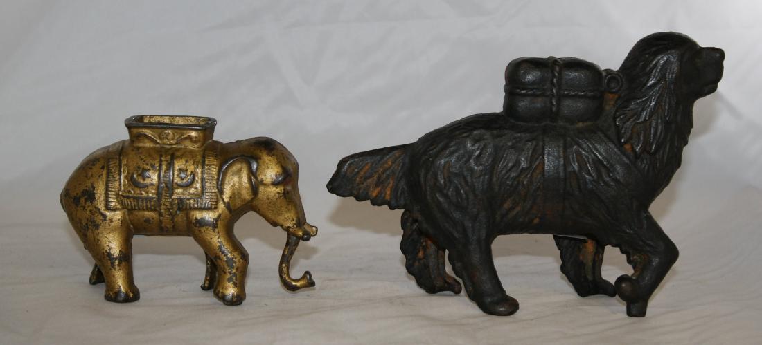 Two Animal Themed Cast Iron Still Banks (1 of 2)