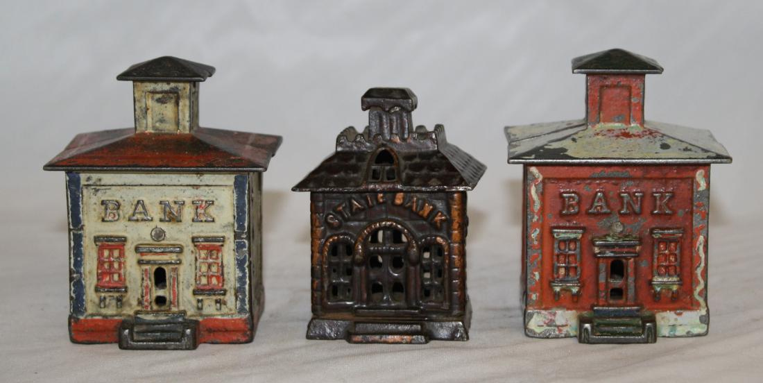 Cupolas and State Cast Iron Still Banks (1 of 2)