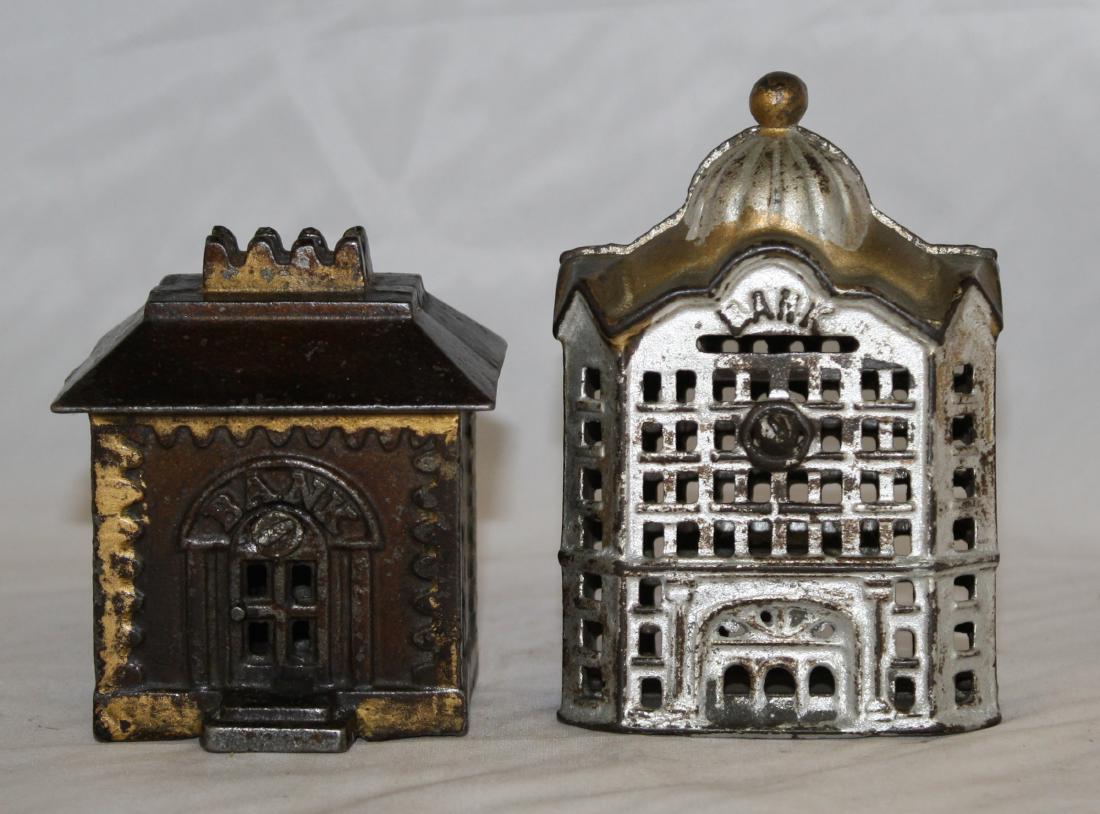 Crown and Domed Cast Iron Still Banks (1 of 2)