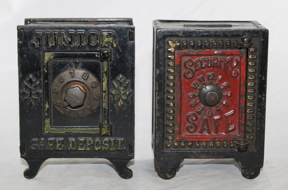 Two Cast Iron Safe Banks (1 of 4)