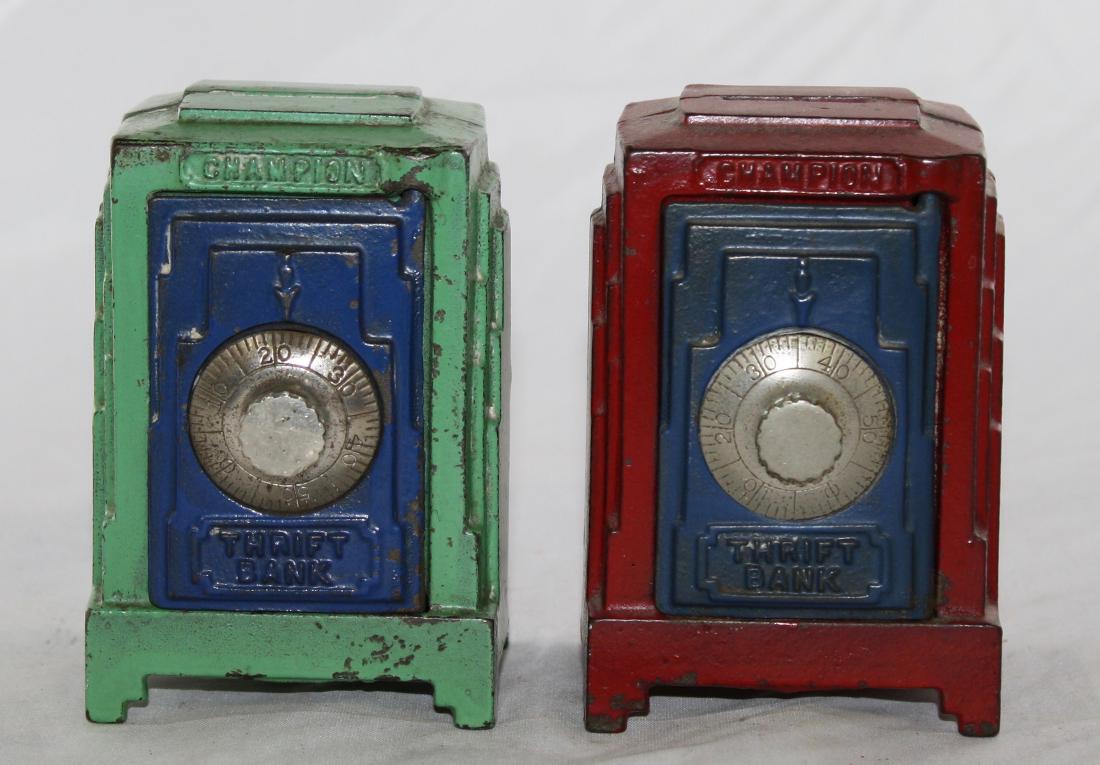 Two Cast Iron Champion Safe Banks (1 of 4)