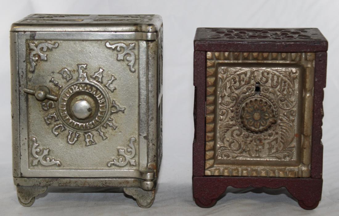 Two Cast Iron Safe Banks (1 of 4)