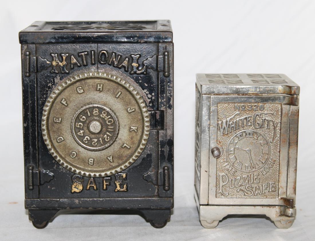 Two Cast Iron Safe Banks (1 of 4)