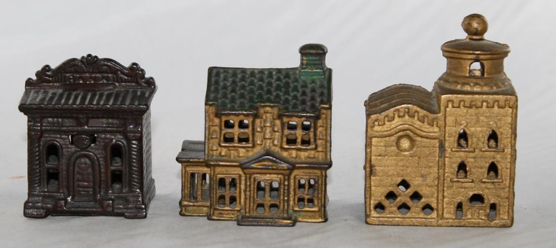 Three Cast Iron Building Banks (1 of 4)