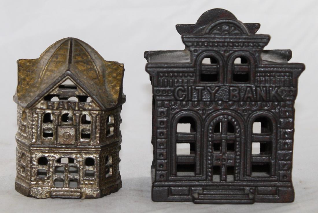 Two Cast Iron Building Banks (1 of 4)
