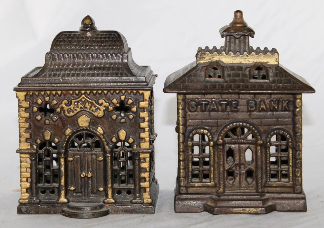 Two Cast Iron Building Banks (1 of 4)