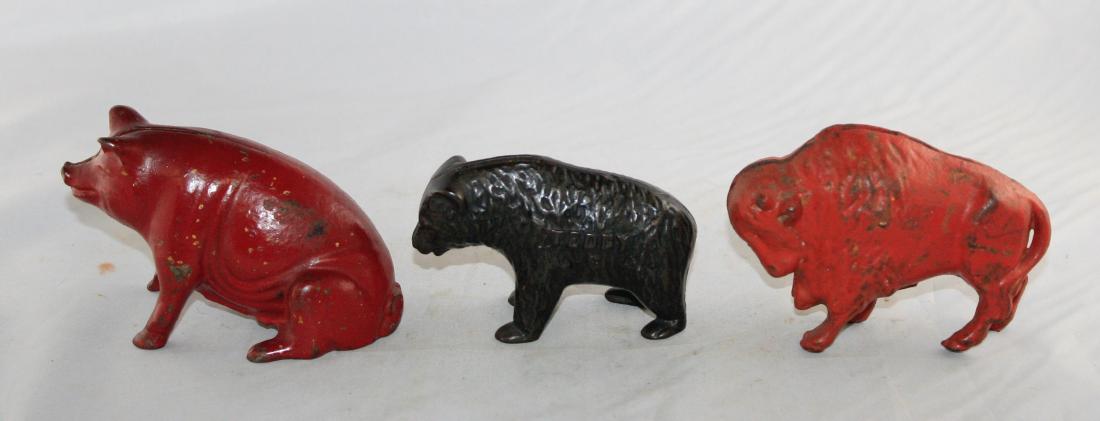 Three Animal Themed Cast Iron Still Banks (1 of 2)