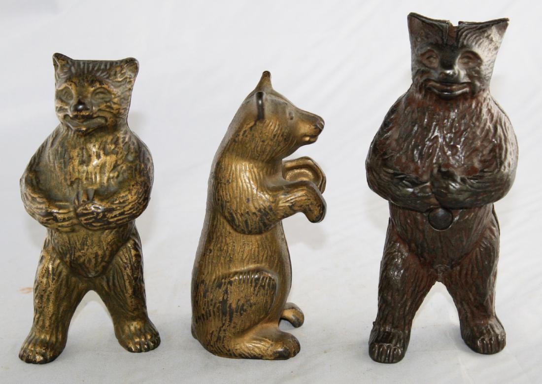 Mean Bear Large & Small & Begging Bear Iron Banks (1 of 2)