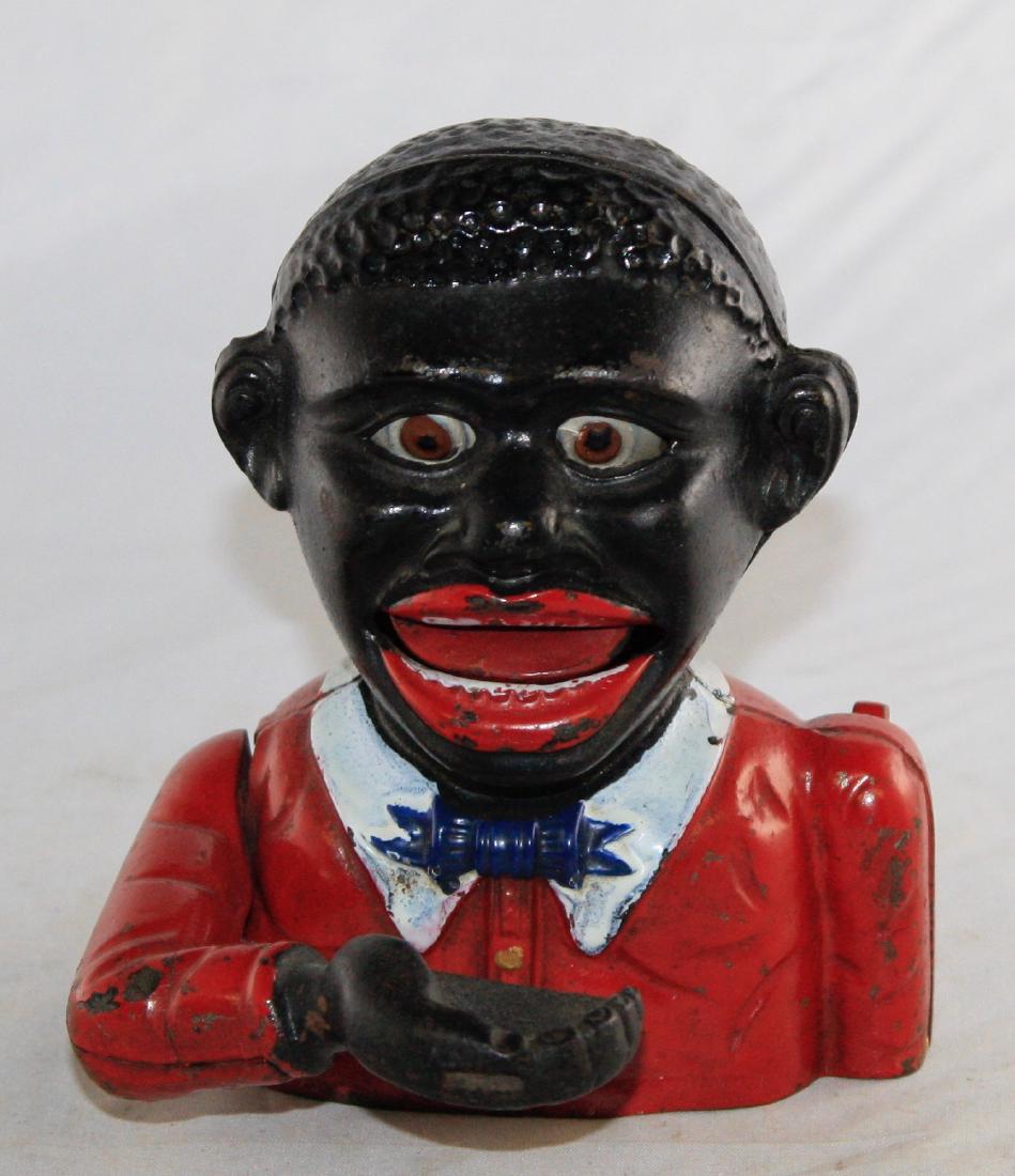 Little Joe Cast Iron Mechanical Bank (1 of 2)