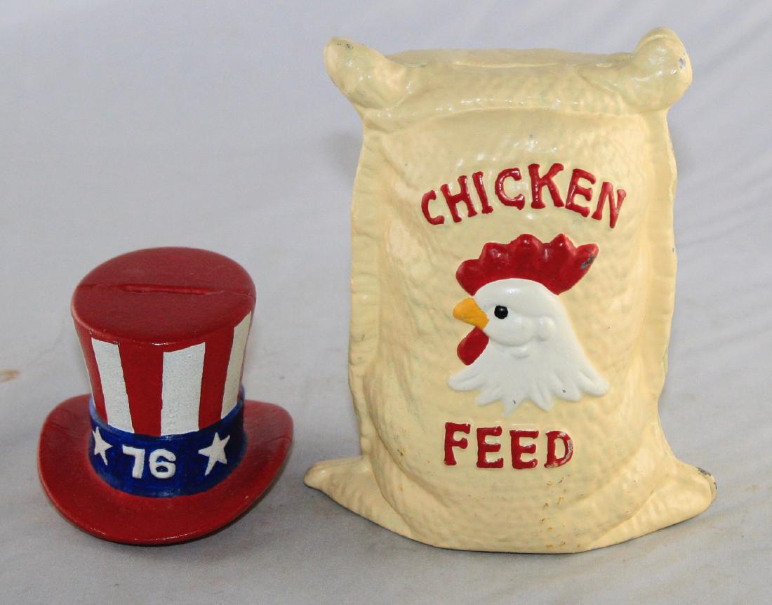 George Knerr Uncle Sam Hat & Chicken Feed Banks (1 of 2)