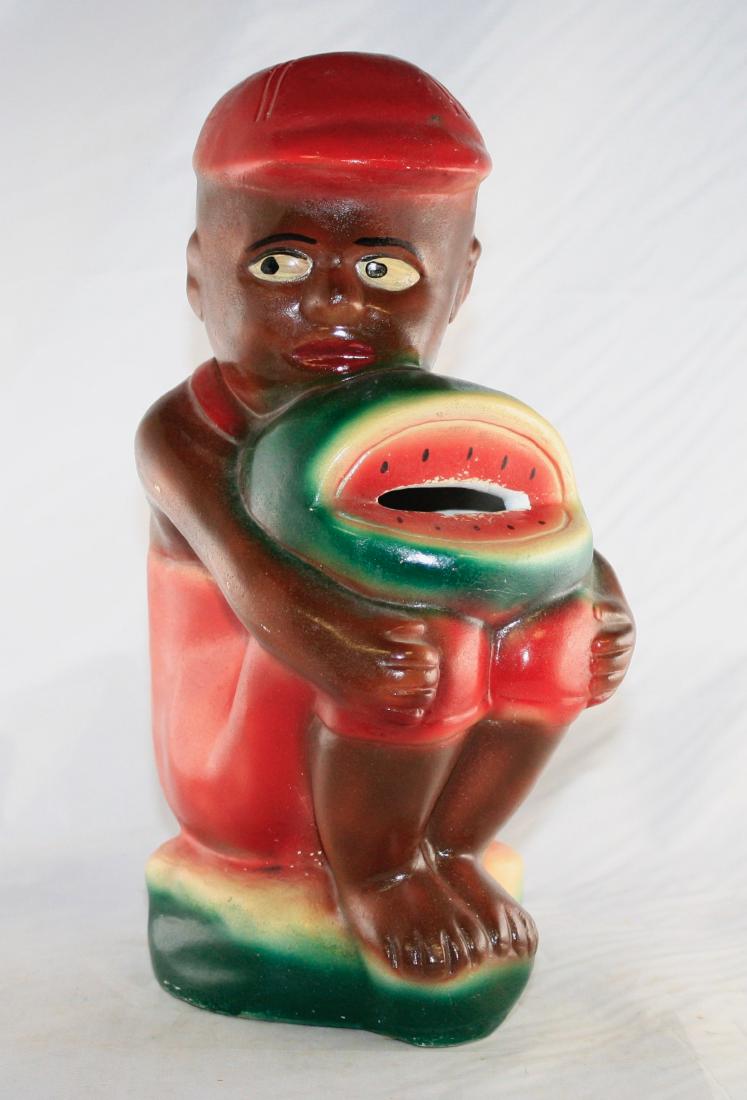 Boy with Watermelon Carnival Prize Still Bank (1 of 2)