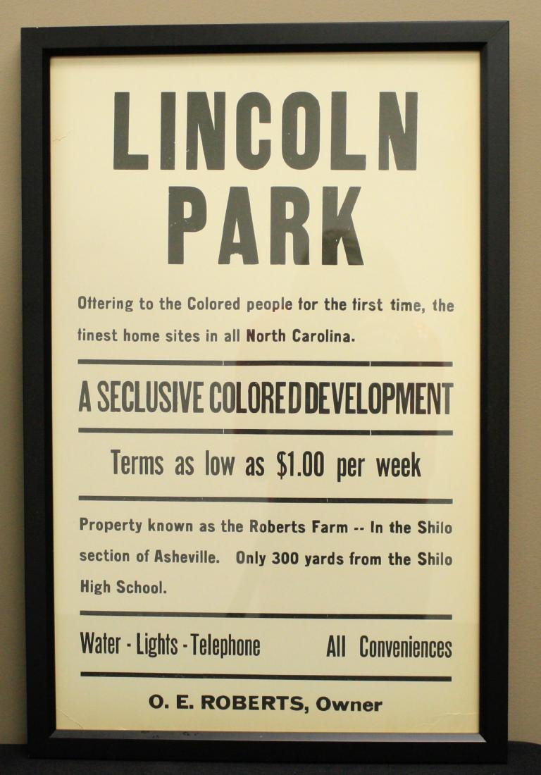 Lincoln Park Colored Development Advertisement: Made of Paper. Pristine Condition. ***Extra $10 shipping due to lot size***