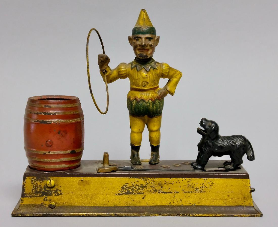 Cast Iron Trick Dog Mechanical Bank, Solid Base (1 of 2)
