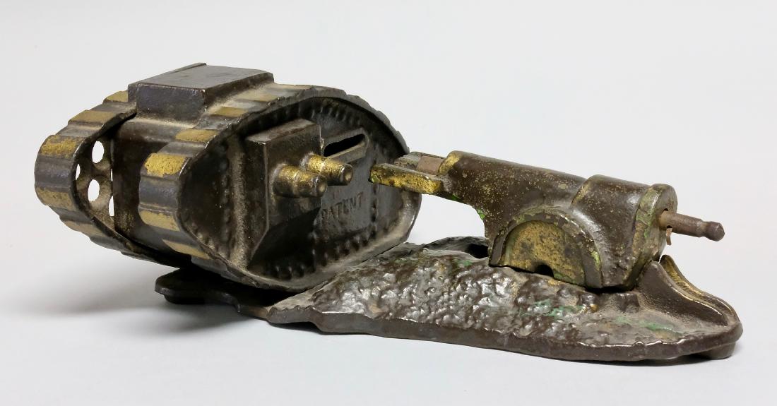 Cast Iron Tank and Cannon Mechanical Bank (1 of 2)